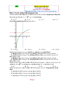 Đề kiểm tra học kỳ 2 Toán 11 sách Cánh diều - Đề 5 (có đáp án)