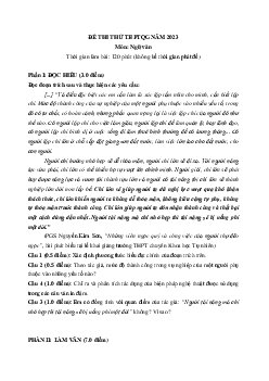 Đề thi thử THPTQG môn Ngữ văn năm 2023 (đề số 7)