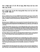 Dàn ý Nghị luận về vấn đề sử dụng điện thoại của học sinh hiện nay chi tiết | Ngữ văn 9