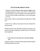 Câu hỏi Doanh nghiệp tư nhân môn Chủ nghĩa xã hội và khoa học   | Học viện Nông nghiệp Việt Nam