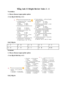 Giải Tiếng Anh 11 Review Units 1 - 4 trang 55 | Bright