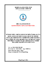 Tiểu luận: Lịch sử Đảng Cộng sản Việt Nam và vai trò trong công nghiệp hoá – hiện đại hoá môn Lịch sử đảng | Đại học Đồng Tháp