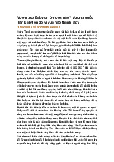 Vườn treo Babylon ở nước nào? Vương quốc Tân Babylon do vị vua nào thành lập?