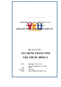 Đồ án cơ sở 1 "Xây dựng trang web nhà thuốc Đông Y"