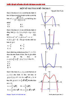 Một số bài toán hay về đồ thị hàm số – Nguyễn Minh Tuấn Toán 12