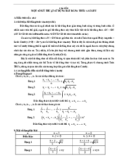 Áp dụng bất đẳng thức Cô-si chứng minh bất đẳng thức, tìm GTLN – GTNN