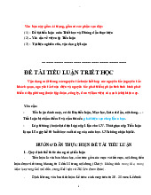 Đề tài tiểu luận triết môn Triết học Mác - Lênin |Trường Đại học Kinh doanh và Công nghệ Hà Nội