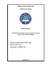 Đề xuất các biện pháp nâng cao hiệu quả kinh doanh của Công ty Cổ phần VieTourist Holdings | Bài thảo luận kinh tế du lịch