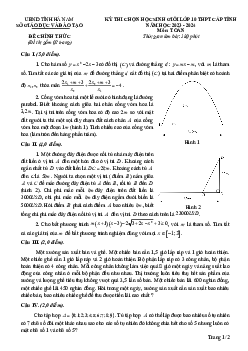 Đề thi học sinh giỏi Toán 10 cấp tỉnh năm 2023 – 2024 sở GD&ĐT Hà Nam