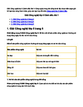 Giải SGK Công nghệ lớp 5 Cánh diều Bài 1: Công nghệ trong đời sống