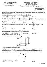 Đề kiểm tra cuối học kì 1 Toán 12 năm 2024 – 2025 sở GD&ĐT Bắc Giang