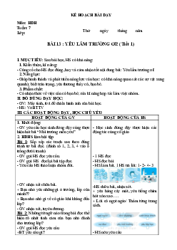 Giáo án buổi chiều môn Tiếng Việt 2 sách Kết nối tri thức với cuộc sống (Cả năm) | Tuần 7