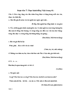 Thực hành tiếng Việt trang 41 | Soạn văn 7 Chân trời sáng tạo