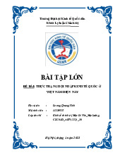 Bài tập lớn - Kinh tế Chính trị Mác-Lê Nin (KTCT01) | Đại học kinh tế quốc dân NEU