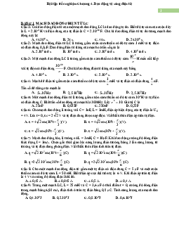 TOP 150 câu hỏi trắc nghiệm dao động và sóng điện từ (có đáp án)