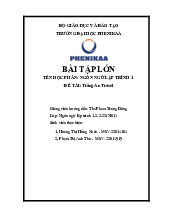 Bài Tập Lớn: Thiết Kế Website Du Lịch Tràng An (Môn Ngôn Ngữ Lập Trình 1). Môn Ngôn ngữ lập trình | Đại học Trường Đại học Phenika.