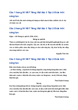 Giải Bài 3: Chuyện hoa chuyện quả trang 38 VBT Tiếng Việt lớp 3 Tập 2 Chân trời sáng tạo