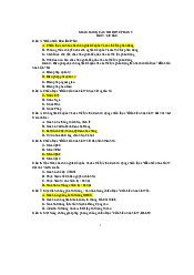 Ngân hàng câu hỏi ôn tập học phần 2 (Bài 1-30) môn giao dục quốc phòng | Đại học Văn Lang