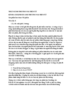 Thực hành thương mại điện | Đại học Kinh tế kỹ thuật công nghiệp