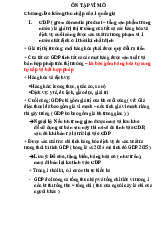 Đo Lường Thu Nhập Quốc Gia và Các Thành Phần GDP - Đề cương môn Kinh tế vĩ mô | Trường Đại học Kinh Tế Quốc Dân