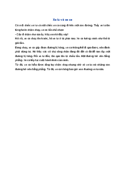 Kể chuyện Xe lu và xe ca | Tiếng việt 1 Chân trời sáng tạo