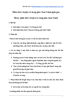 Phân tích đoạn trích Chuyện cũ trong phủ Chúa Trịnh | Văn mẫu lớp 9