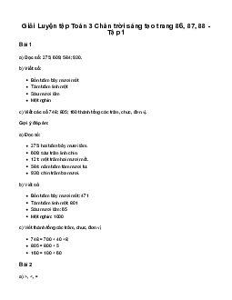 Giải Toán 3: Ôn tập các số trong phạm vi 1000 | Chân trời sáng tạo