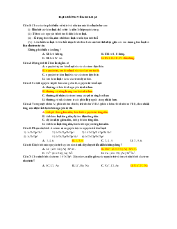 Câu hỏi trắc nghiệm có đáp án Hóa học lớp 12: Đại cương về Kim loại