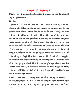 Soạn bài Củng cố, mở rộng trang 48 | Ngữ văn 11 Kết nối tri thức