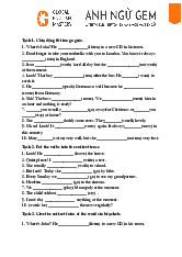 Bài tập Hiện tại đơn - Hiện tại tiếp diễn