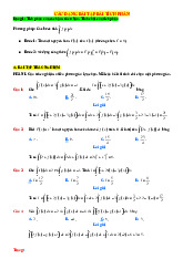 Các Dạng Toán Bài Tích Phân Lớp 12 Có Lời Giải Chi Tiết