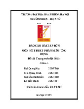 Báo cáo bài tập lớn Đề tài: Trang Web đặt đồ ăn môn Kỹ thuật phần mềm | Trường Đại học Bách Khoa Hà Nội