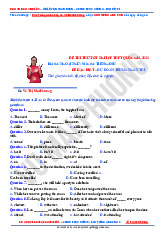 Đề đặc biệt dự đoán trước ngày thi tốt nghiêp phổ thông-Trường Đại học Ngoại ngữ- Đại học Quốc gia Hà Nội