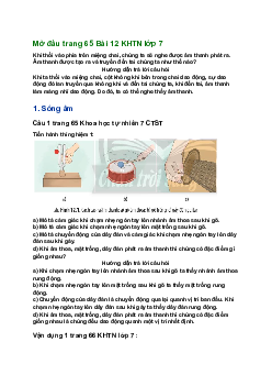 Giải SGK Khoa học tự nhiên 7 Bài 13: Độ to và độ cao của âm| Chân trời sáng tạo