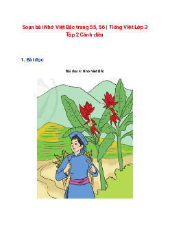 Soạn bài Nhớ Việt Bắc trang 55, 56 | Tiếng Việt Lớp 3 Tập 2 Cánh diều