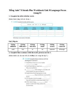 Tiếng Anh 7 Friends Plus Workbook Unit 8 Language Focus trang 51