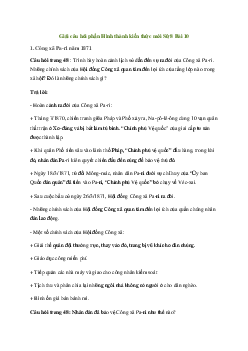 Lịch sử 8 Bài 10: Công xã Pa-ri năm 1871 - Chân trời sáng tạo