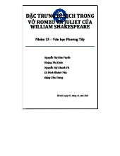 Đặc Trưng Bi Kịch Trong Vở Romeo Và Juliet Của W. Shakespeare