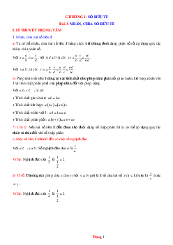 Chuyên đề nhân chia số số hữu tỉ toán lớp 7 (có lời giải chi tiết )