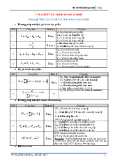 Tài liệu công thức tài chính doanh nghiệp | Trường Đại học Công Đoàn