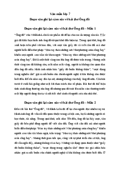Đoạn văn ghi lại cảm xúc về bài thơ Ông đồ của Vũ Đình Liên (4 mẫu) | Văn mẫu lớp 7 Cánh diều