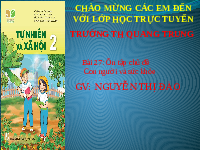 Giáo án điện tử Tự nhiên và Xã hội 2 Bài 27 Kết nối tri thức: Ôn tập chủ đề Con người và sức khoẻ