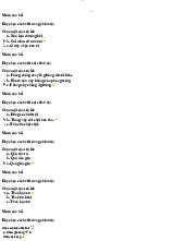 Đáp án trắc nghiệm thi kết thúc môn Tiếng Việt thực hành - Khoa Tiếng Anh | Đại học Mở Hà Nội