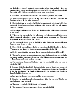 Tài liệu ôn tập kỹ năng Speaking học phần Tiếng anh cơ bản