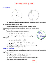 Phương Pháp Giải Toán Góc Nội Tiếp Lớp 9