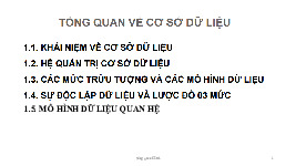 Giáo trình mô hình cơ sở dữ liệu quan hệ | Trường Đại học Gia Định