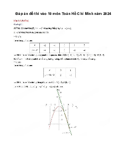 Đề thi tuyển sinh vào 10 môn Toán Sở GD&ĐT Hồ Chí Minh năm 2024 - 2025