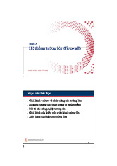 Bài 2. Hệ thống tường lửa (Firewall) môn Phòng chống tấn công mạng | Trường Đại học Bách Khoa Hà Nội