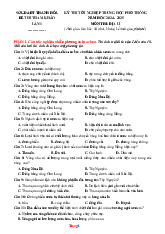 Đề Thi Thử Tốt Nghiệp 2025 Địa Lí Sở GD Thanh Hóa Lần 1 Giải Chi Tiết