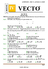 Đề kiểm tra theo bài học chủ đề vectơ
